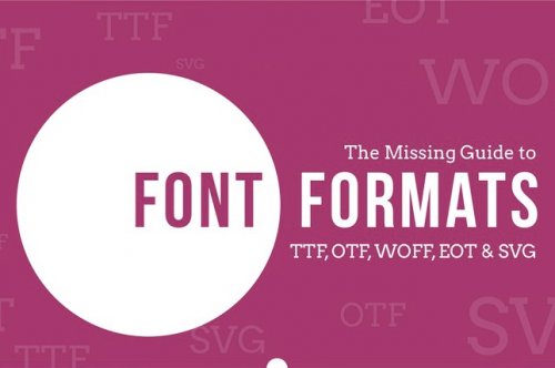 The Missing Guide to Font Formats: TTF, OTF, WOFF, EOT & SVG