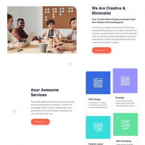 Newmi Creative Agency and Business Landing PSD Template