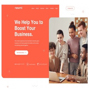 Newmi Creative Agency and Business Landing PSD Template