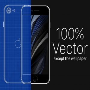 iPhone SE Vector Mockups