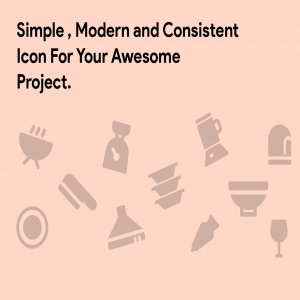 50 Kitchen Icon Glyph