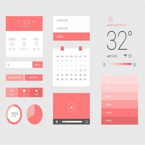 Pink Flat UI