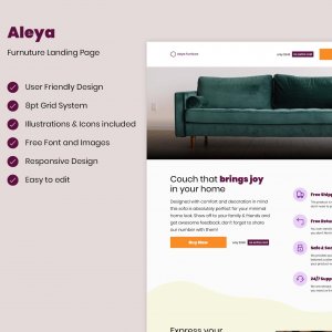 Aleya Furniture Landing Page