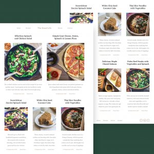 Minimal Food Blog Website Template