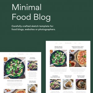Minimal Food Blog Website Template