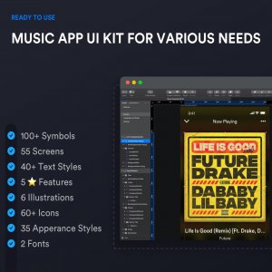 Music Streaming App UI KIt