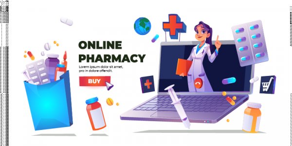 Online Pharmacy Illustration