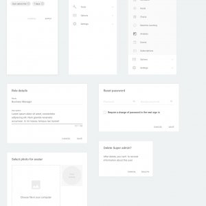 Material Dashboard Wireframe Kit
