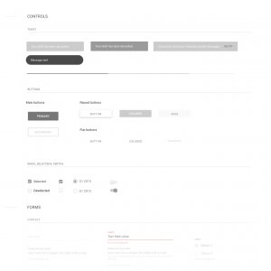 Material Dashboard Wireframe Kit