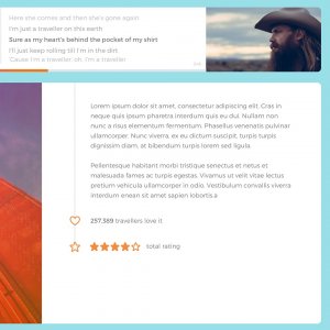 Flat Travel Blog UI Kit
