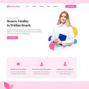 Be Healthy Medical Website UI Design