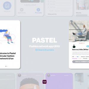 Pastel UI Kit - Fashion circular network app