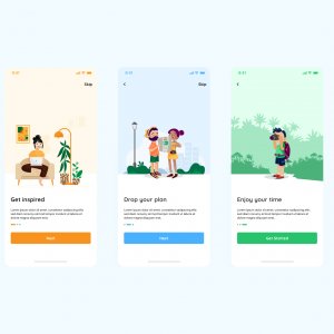 Adobe Xd  Travel app onboarding screen