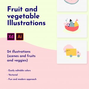 Fruit and vegetable Illustrations