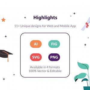 Education & Online Learning Illustration Kit (Free)