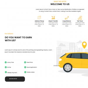 Taxi Booking (Cholen Jai) - Landing Page Design Template