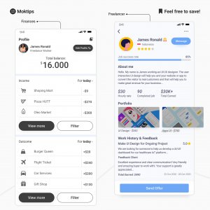 4 Screen Useer Profile - FREE