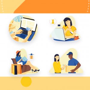 Illustrations set - E-commerce