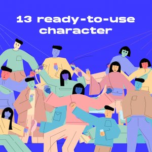 Social Media Life Illustrations Set