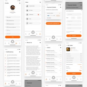 Food Delivery Free UI Kit for Adobe XD