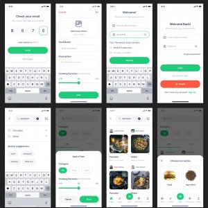 Chefio Recipe Free App UI Kit for Figma