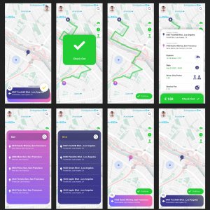 Delivery Truck App Free UI Kit for Adobe XD