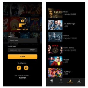 Photoplay Free UI Kit for Adobe XD
