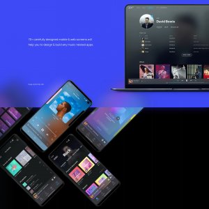MusicBox Free UI Kit for Adobe XD