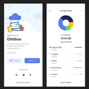 Dribbox Online Cloud Storage for Figma
