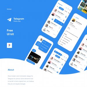 Telegram App UI Kit for Figma