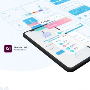 Financial UI Kit for Adobe XD