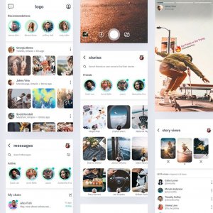 Social Free UI Kit for Adobe XD