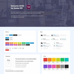 Semantic UI Kit for Adobe XD