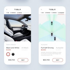 Tesla Model Y - Concept UI Kit for Figma