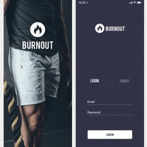 Burnout - Fitness App free for Photoshop