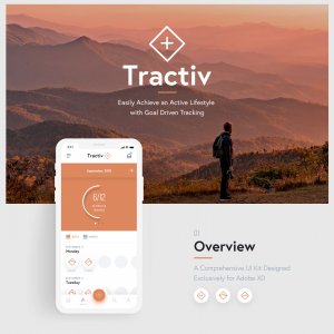 Tractiv Free UI Kit for Adobe XD