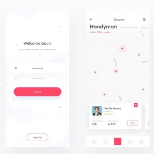Handyman App UI Kit For Adobe XD