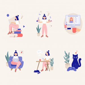 25+ Free Remote Work Illustrations