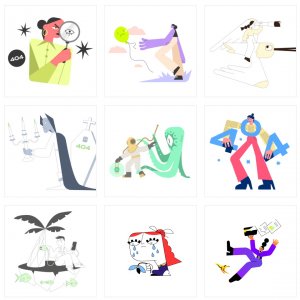 404 Illustrations for Figma & Sketch