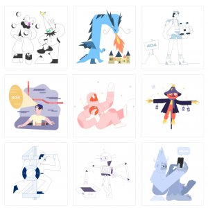 404 Illustrations for Figma & Sketch