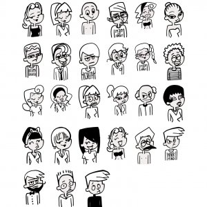 Retroooo Folks Illustrations