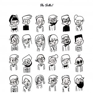 Retroooo Folks Illustrations