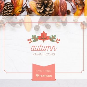 Autumn Kawaii Icon Set