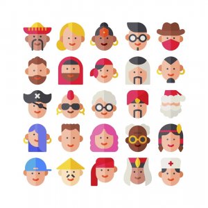 Cute User Avatar Icon Set