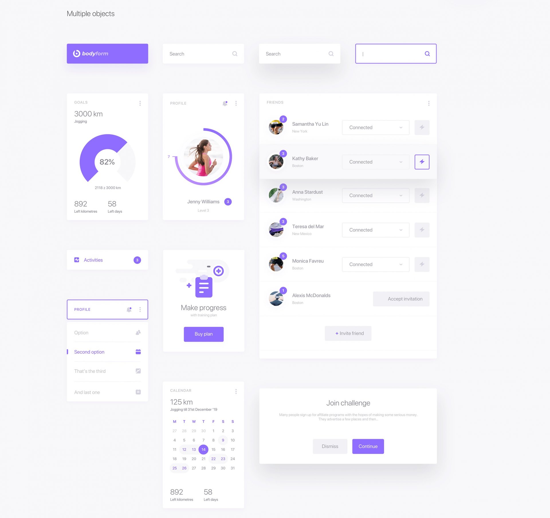 Bodyform - Fitness App UI Kit for Sketch - Design Anything