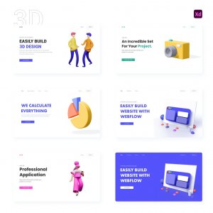 Landing Page Templates for Adobe XD