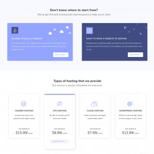 Web Hosting Landing Page for Adobe XD