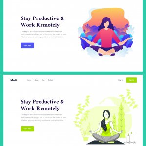 Medi - Meditation Web Headers for Figma