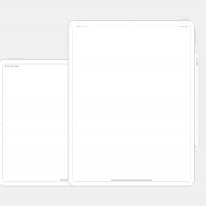 iPad Pro 12.9 Wireframe Mockup