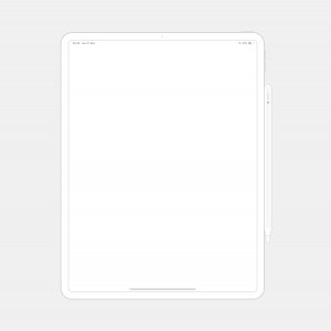 iPad Pro 12.9 Wireframe Mockup